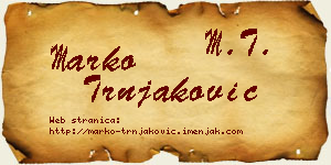 Marko Trnjaković vizit kartica
